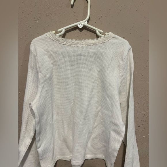lace white long sleeve thermal American eagle - Picture 9 of 10